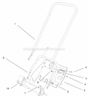Handle Assembly Diagram and Parts List for 28222 7900001-7999999 - 1997 Lawn Boy Snow Blower